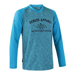 CYCLE jersey LS MEN blu/blu CHARGER