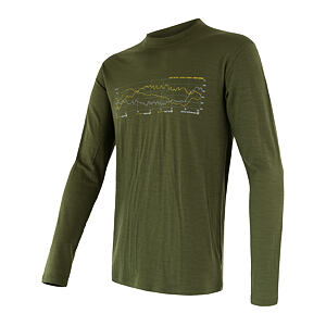 SENSOR MERINO ACTIVE PT tee ls MEN safari track