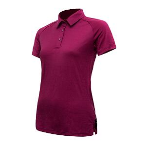 SENSOR MERINO ACTIVE POLO tee ss WOM gry lilla