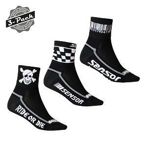 SENSOR RACE SOCKS 3-PACK CODE, CHESS, PIRATE