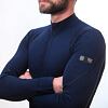 MERINO ACTIVE tee ls zip MEN deep blue